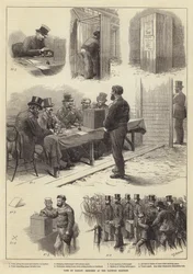 Vote par scrutin, croquis à l